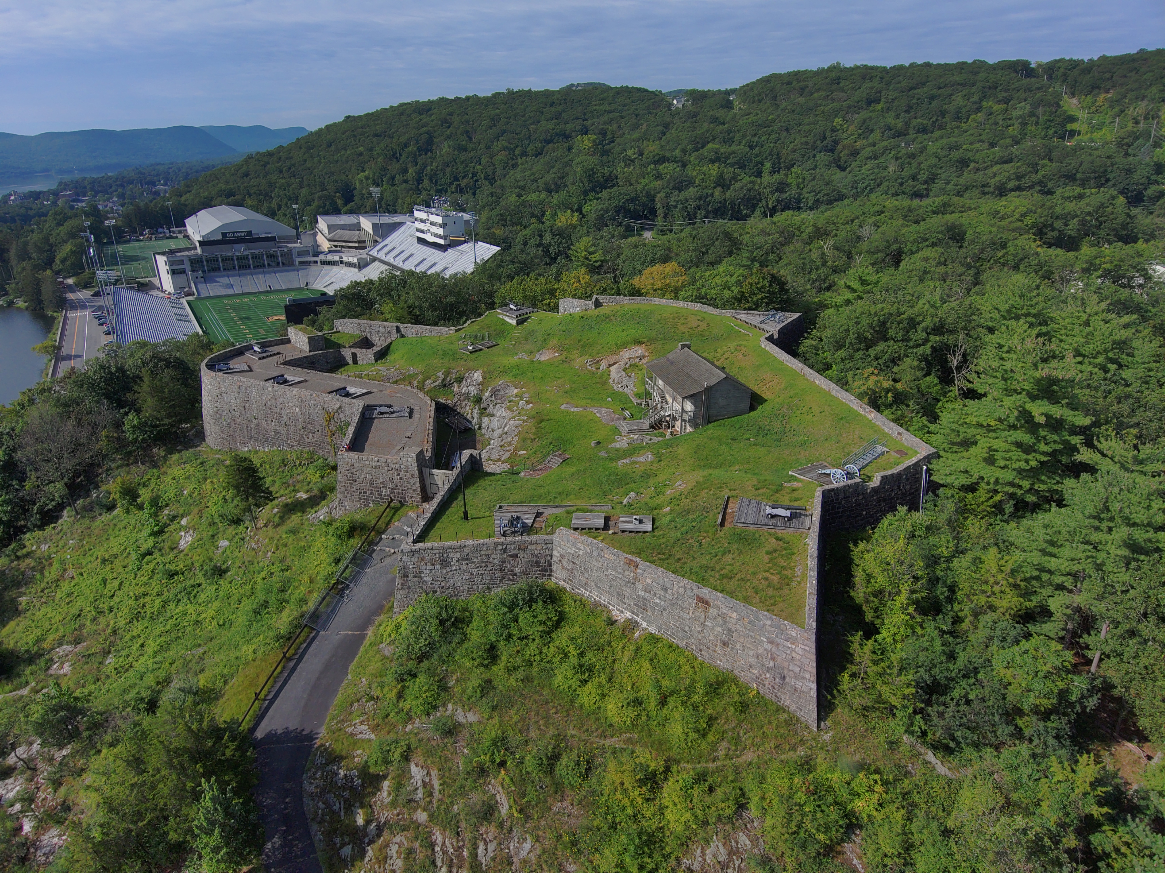 Drone photo of historic fort